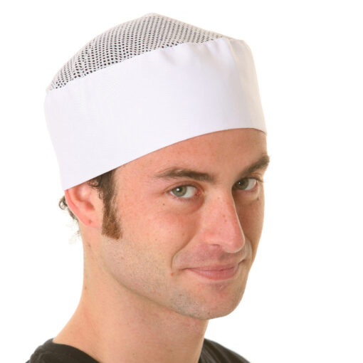 Gorro blanco con rejilla - Imagen 2