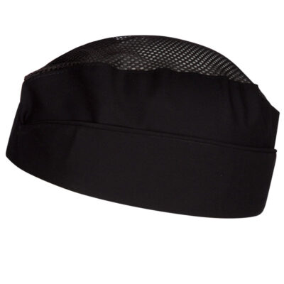 Gorro negro con rejilla de barman