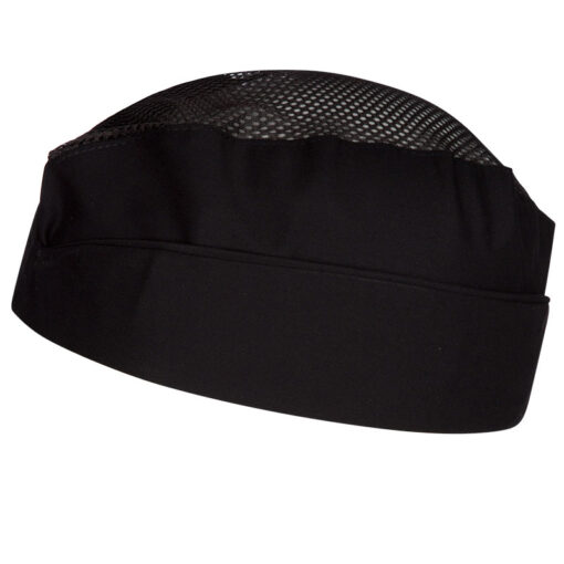 Gorro negro con rejilla de barman