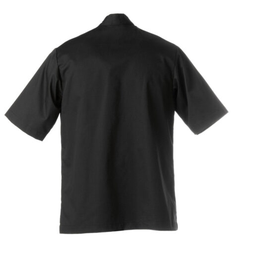 Chaqueta de cocina negra de manga corta - Imagen 2