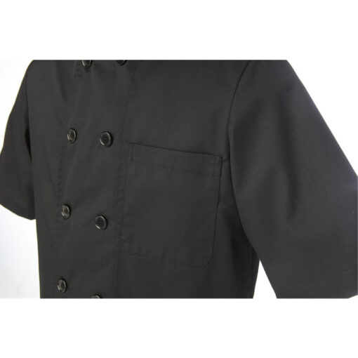Chaqueta de cocina negra de manga corta - Imagen 4