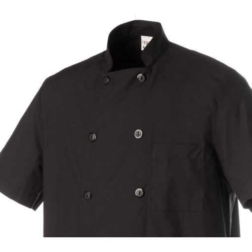 Chaqueta de cocinero negra corte camisero - Imagen 2