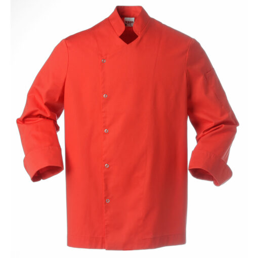 Chaqueta de cocina artel roja con cierres
