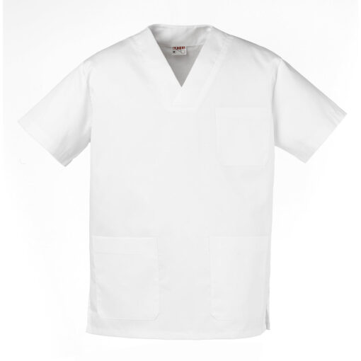 Blusón cuello pico Blanco