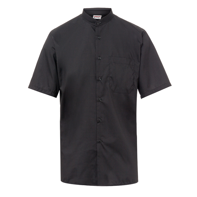 Camisa negra manga cuello mao - Uniformes