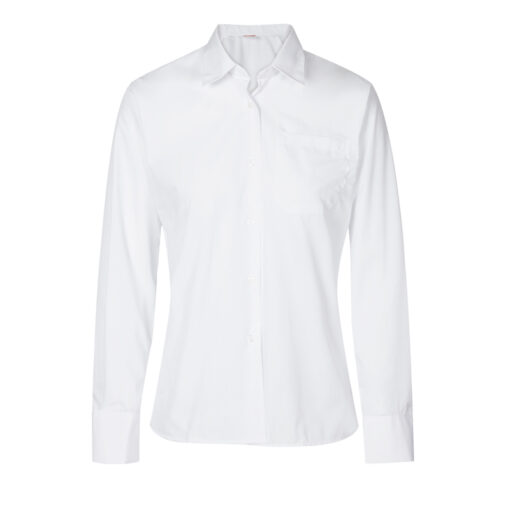 Blusa entallada blanca manga larga