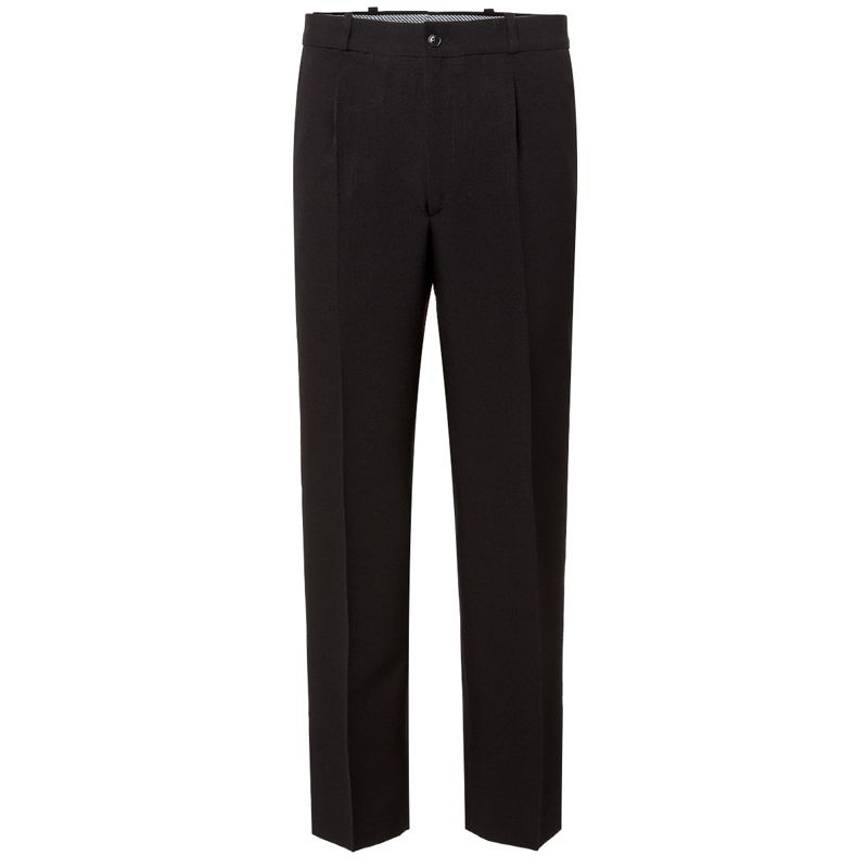Pantalón negro fino de un pliegue - Artel Uniformes