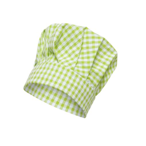 Gorro de cocina vichy pistacho