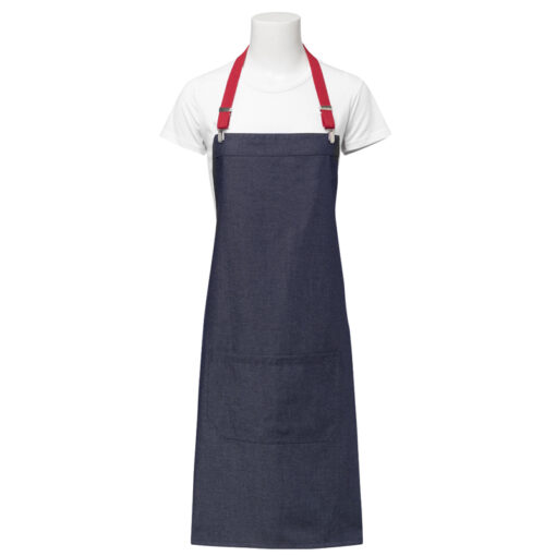 Delantal Denim gris tira cuello intercambiable