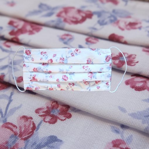 Mascarilla higiénica reutilizable estampado rosas Certificada **AGOTADA** - Imagen 2