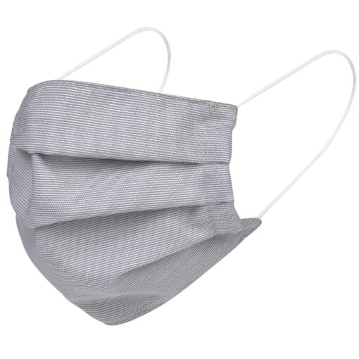 Mascarilla higiénica reutilizable mil rayas gris Certificada