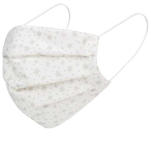 Mascarilla Higiénica reutilizable blanca estrella gris certificada